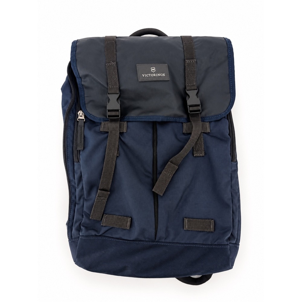 Victorinox Backpack Mens OS Navy Blue Flap Top Buckle Utility Gorpcore